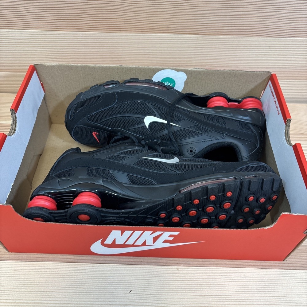 Nike Shox Ride 2 Black University Red Metallic Silver II7635-001 Mens Size 10.5 - Picture 8 of 8